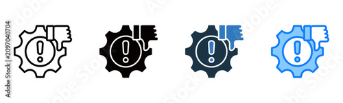 Quadro su tela Failure icon multiple style vector illustration