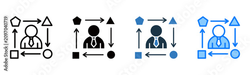 Obraz na plátně Adaptability icon multiple style vector illustration