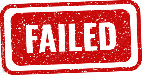 Cuadro en lienzo Red rubber stamp with 'failed' text quality control rejection or error concept