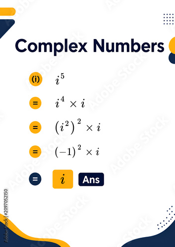 Math 10 Complex Numbers Exercise 1.1 Simplifying Powers of i Educational Infographic