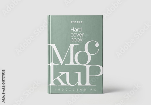 Vertical Hardcover Book Mockup Front View for Cover Design and Publishing Presentation