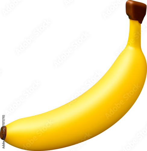 Yellow banana 3d icon