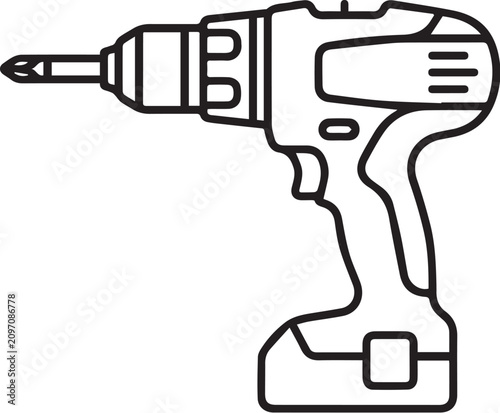 Cordless power drill with battery pack