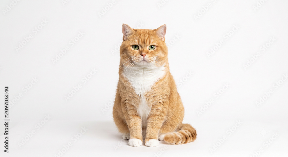 Fototapeta premium cat on white background