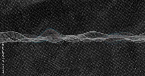 Tableau sur toile On start layered wave starting ribbon swelling crossing sliding visualizing sign