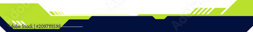 Blue and Green Geometric Footer