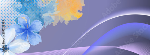 Bright Solid Color Gradient Banner/simle shapes banner,