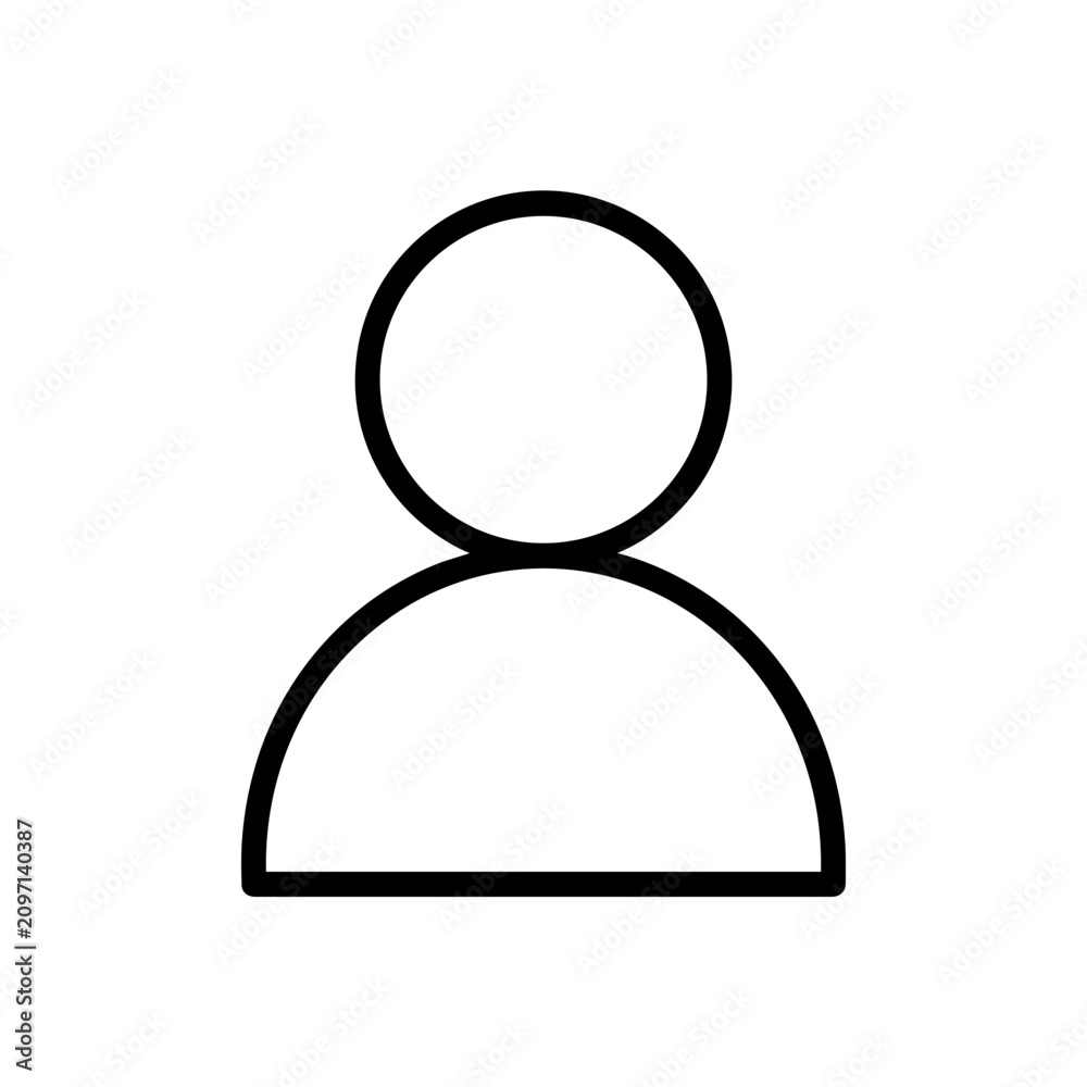 Obraz premium Simple black vector graphic illustration of a person icon design