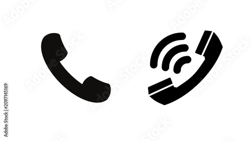 Minimal phone icon isolated on transparent background. Modern telephone PNG symbol for contact, calls, customer support, apps, websites, UI and graphic design projects.