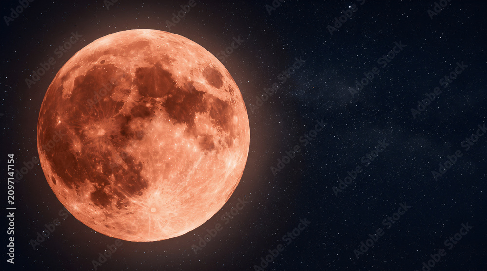 Obraz premium full blood moon in the night