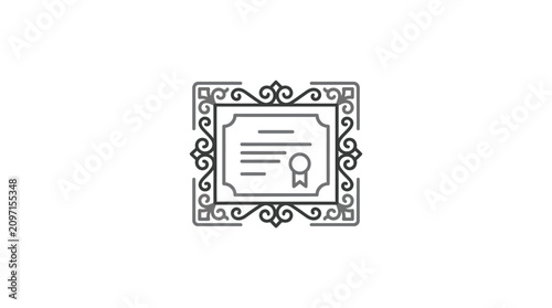 Konstfotografi Certificate with ornate border design.