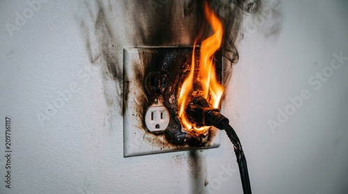 Portable Power Bank Overheating and Smoking During Charging - Lithium Battery Fire Hazard and Product Safety Concept