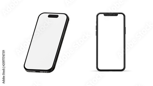 Fotografía Minimal smartphone icon isolated on transparent background