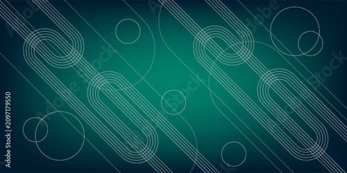 Photos Digital technology speed connect blue green background, cyber nano information,