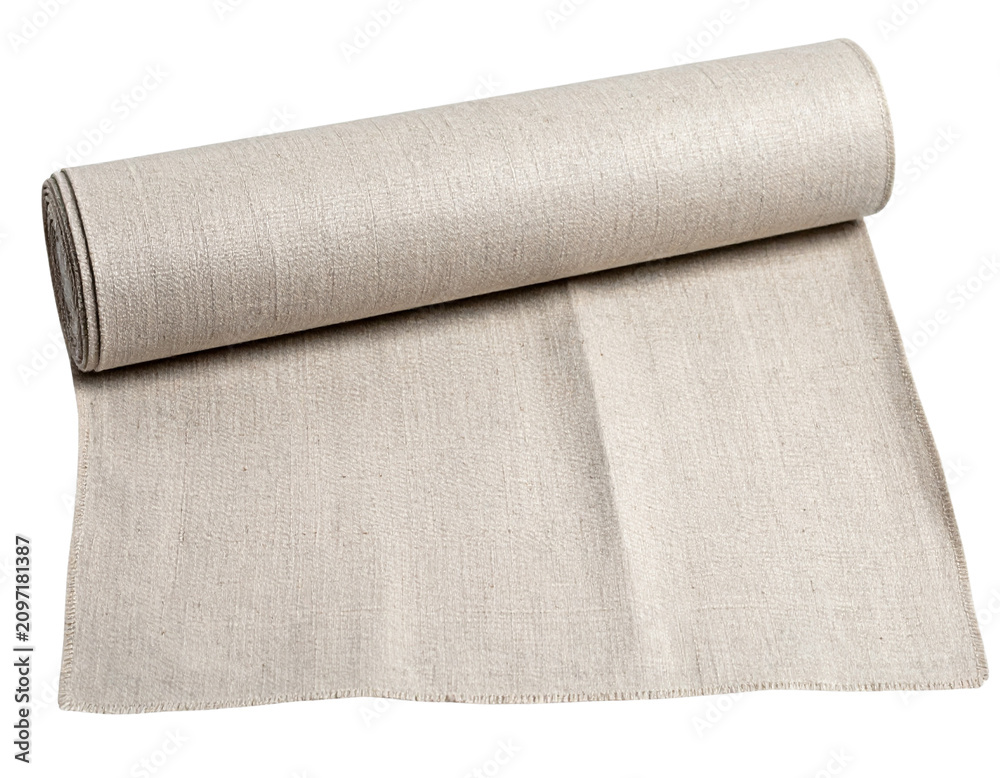 Obraz premium Single Roll of White Toilet Paper Isolated on White Background Soft Hygienic Bathroom Tissue Household Sanitary Product Stock Photo