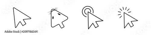 Canvastavla Click cursor icon set. Computer mouse cursor icons