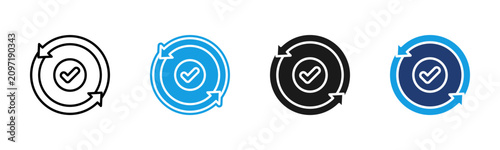 Принти на полотні Consistency icon multiple style collection
