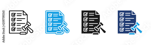 Картината върху платно Compliance icon multiple style collection