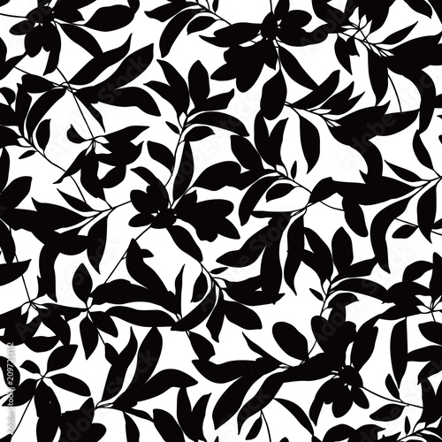 Seamless pattern with beautiful plants perfect for textiles,