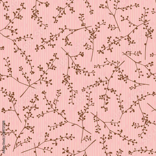 Seamless pattern with beautiful plants perfect for textiles,