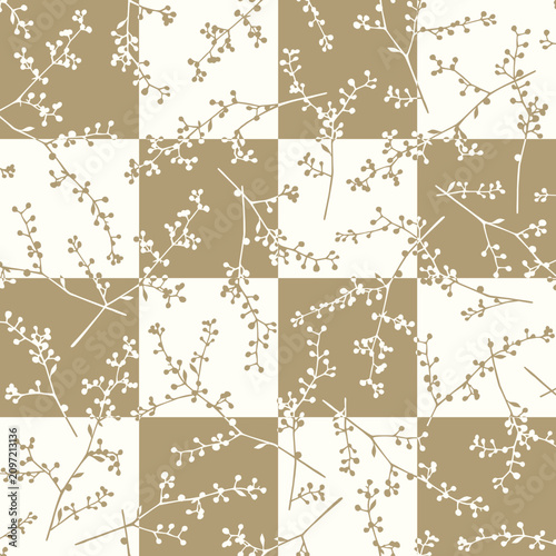 Seamless pattern with beautiful plants perfect for textiles,