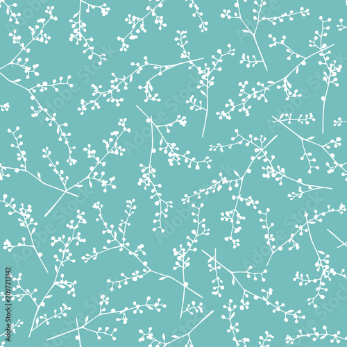 Seamless pattern with beautiful plants perfect for textiles,