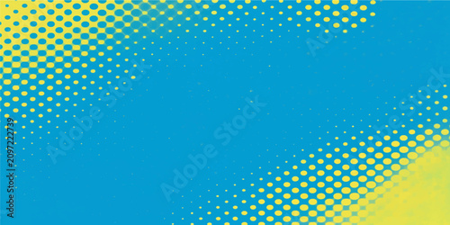Fotografi Abstract Blue Halftone Wave Pattern Background with Dotted Vector Texture, Color