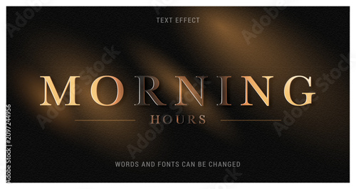 morning text effect editable eps cc