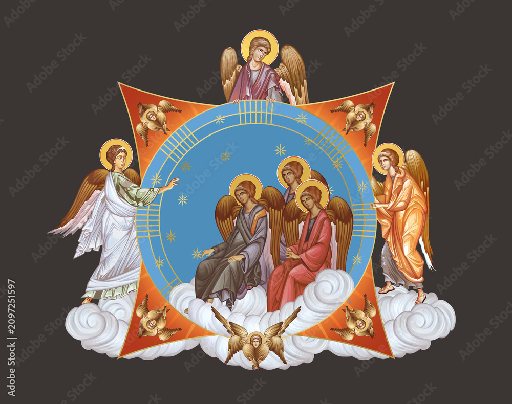 Obraz premium The Luminous Hosts of Angels Surrounding the Holy Presence