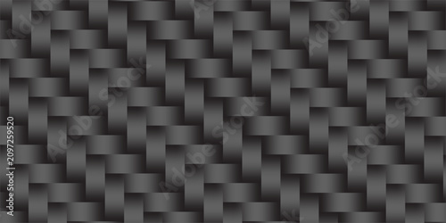 Photos Woven basket weave three dimensional pattern dark gray weave.