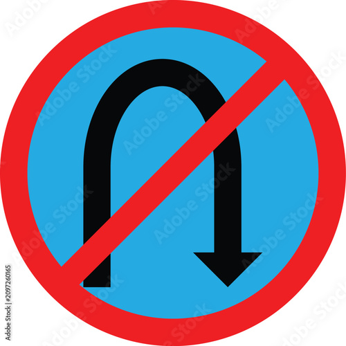 U Turn Prohibited symbol picture