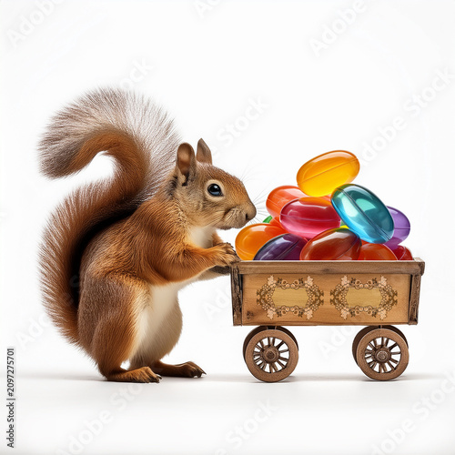 écureuil, pâque , bon bon,  oeuf, vacances, sucré, corbeille, printemps, jouet, lièvre, animal, décoration, célébration, chocolat, joli, coloré, lapin de pâques, couleur, cadeau, isolé, aliment, art