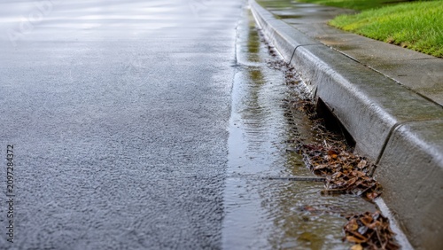 Stormwater Infrastructure Zero Street Edge Heavy Shower Shallow Water