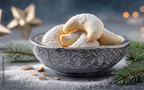Delicious Traditional Austrian Vanillekipferl Cookies with Powdered Sugar