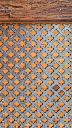 Fotografie Perforated metal sheet: quatrefoil