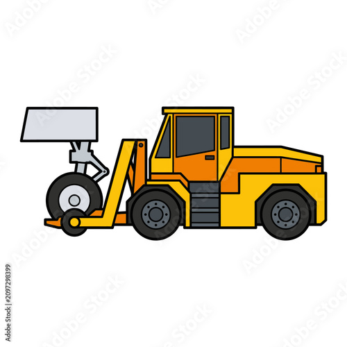 Yellow dump truck hauling construction materials heavy machinery work at a building site
