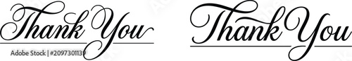 Fényképezés Elegant thank you calligraphy designs