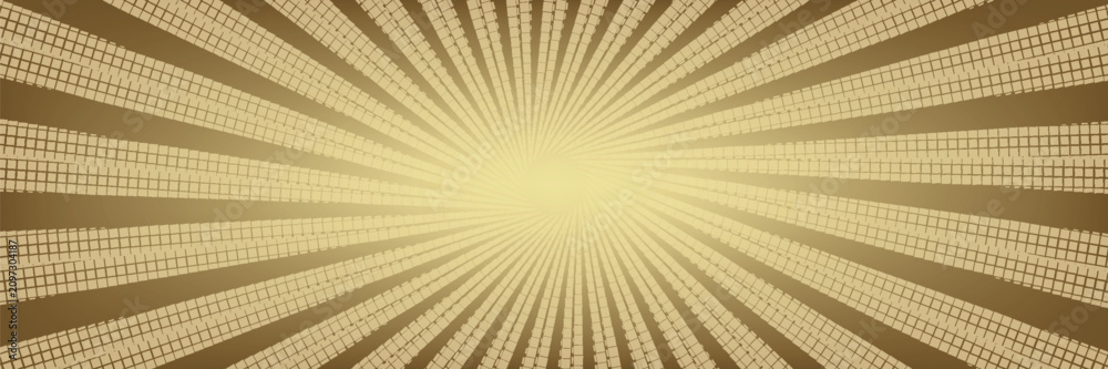 Fototapeta premium Rectangular shiny, sparkling gold sequin party background. Simple pattern for nightclub or disco. Yellow luxury wallpaper, backdrop for disco. Vector illustration