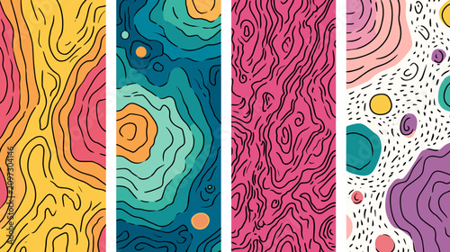 Φωτογραφία Colorful Abstract Patterns and Textures with Curvy Lines and Shapes in Vibrant S