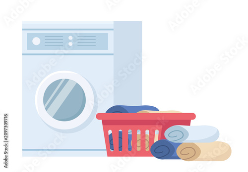 Washing Machine With Laundry Basket