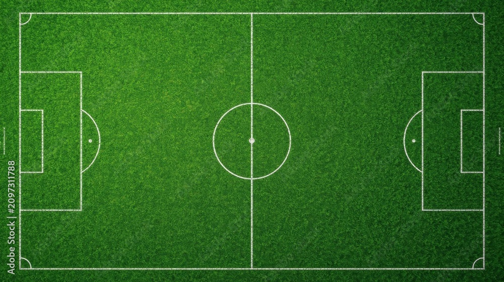 Naklejka premium soccer field with grass