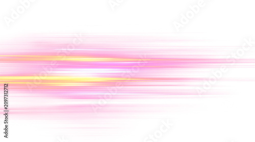 Abstract Multicolor Neon Speed Lines with Glowing Motion Blur on Transparent Background Overlay