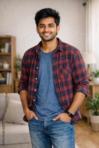 Smiling young man in casual wear