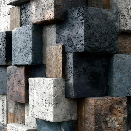 Seamless exterior cement paver wallpaper texture featuring structured blocks in contemporary linear alignment