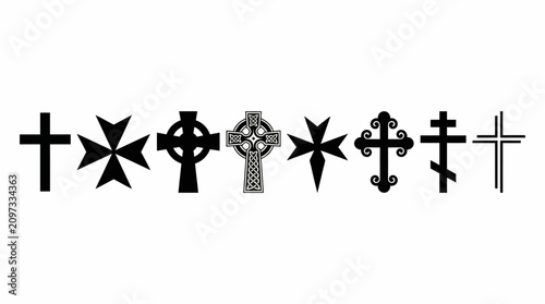Cross Artwork Collection – High‑Resolution Display Representing Christian Faith, Artistic Diversity, and Symbolic Design for Religious, Cultural, and Creative Projects