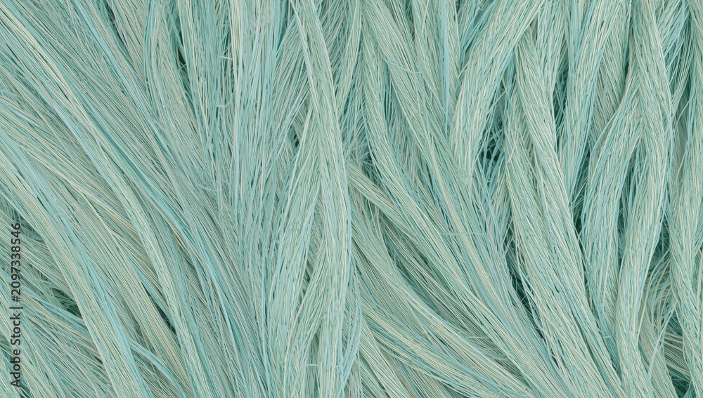 Fototapeta premium Textured Light Mint Green Fibers in Soft Wave Patterns