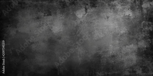 Dark Grunge Wall Background with Aged Black Concrete Texture, Vintage Dirty Surface Pattern and Rough Abstract Backdrop for Modern Industrial Design Wallpaper