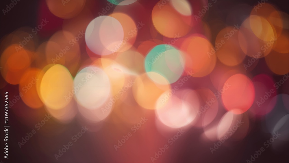 Fototapeta premium Colorful Bokeh Lights in Abstract Blurred Background