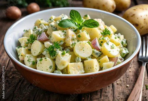 Close-up of creamy potato s...