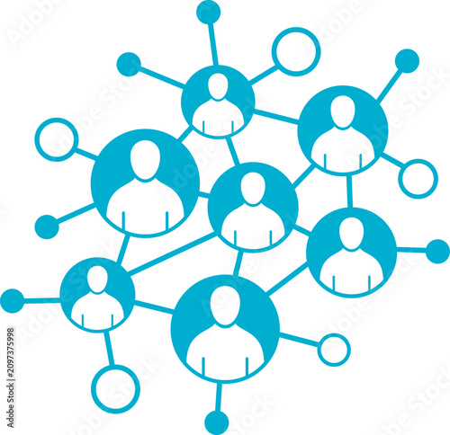 Network of Connected People Icons